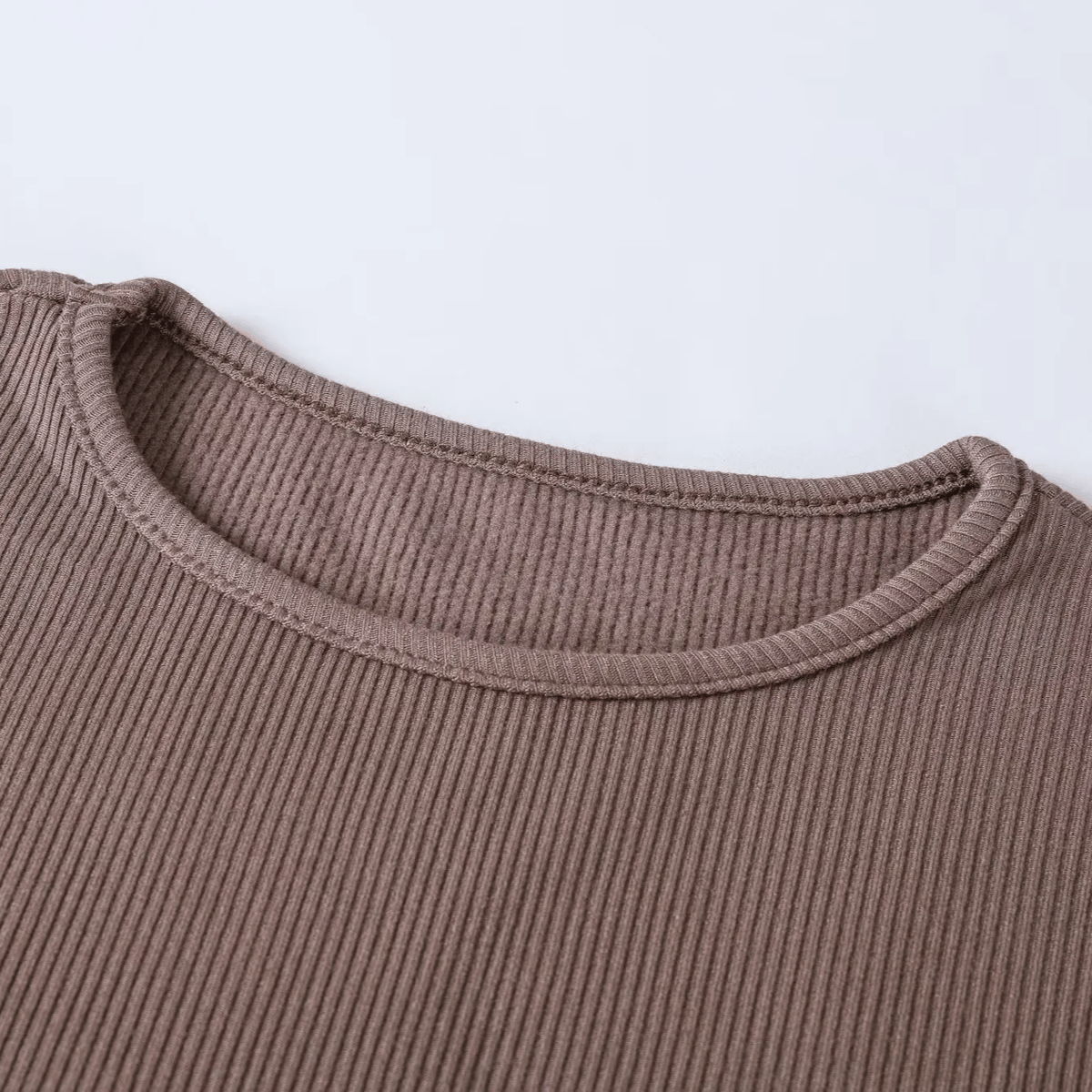 Ribbed Long Sleeve Bodysuit with Bodycon Fit for Streetwear