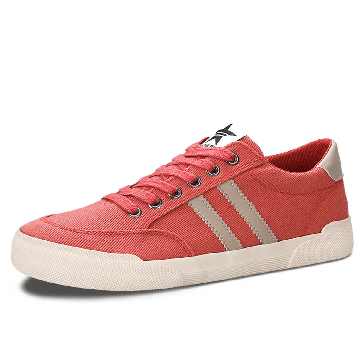 Men’s Low-Top Vintage Canvas Sneakers with Vulcanized Sole