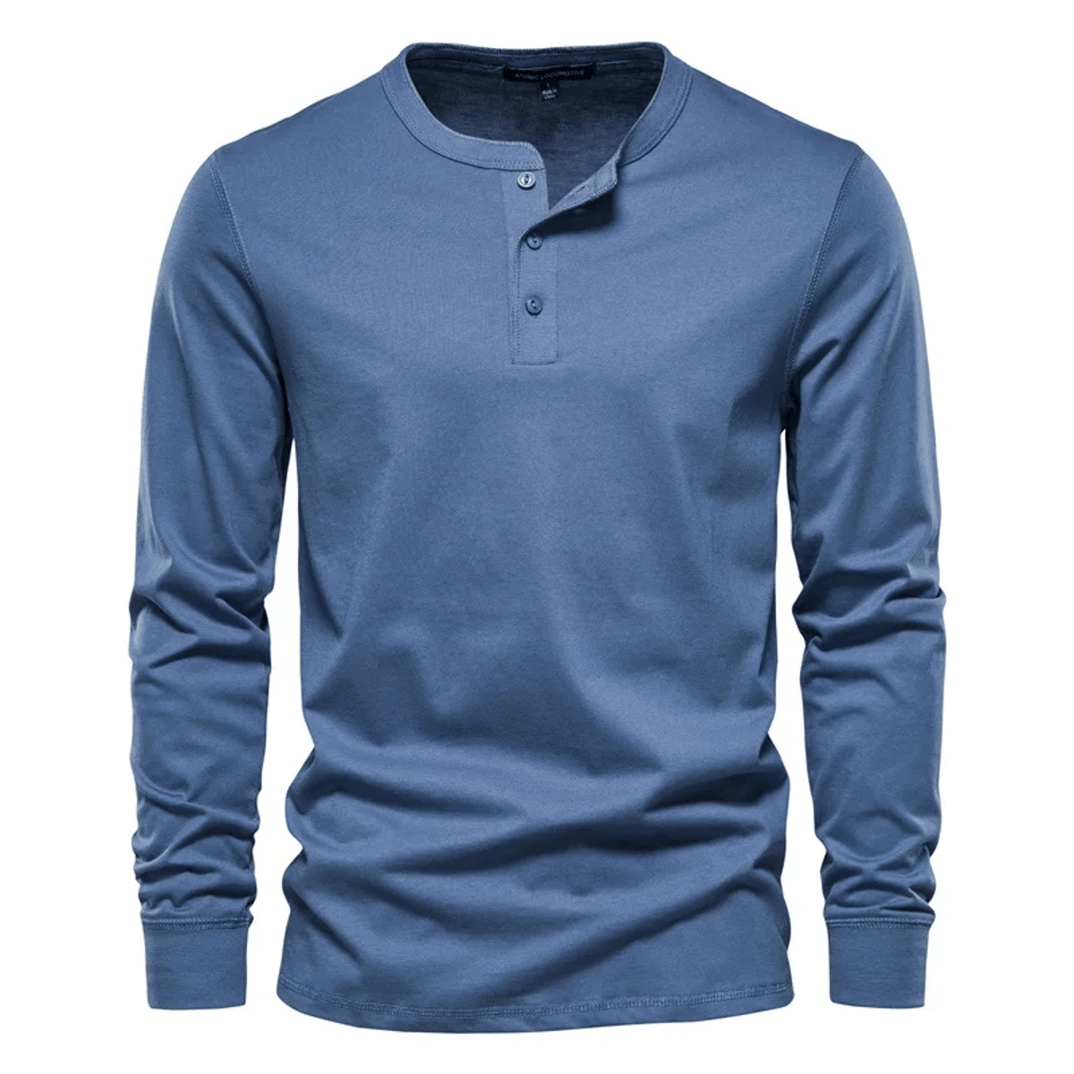 Men’s 100% Cotton Henley Collar Long Sleeve Casual T-Shirt Men’s 100% Cotton Henley Collar Long Sleeve Casual T-Shirt