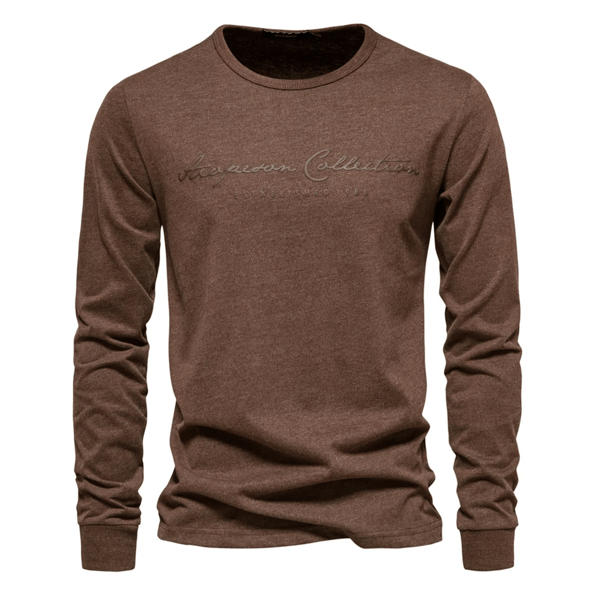 Men’s 100% Cotton Long Sleeve T-Shirt with Letter Print Men’s 100% Cotton Long Sleeve T-Shirt with Letter Print