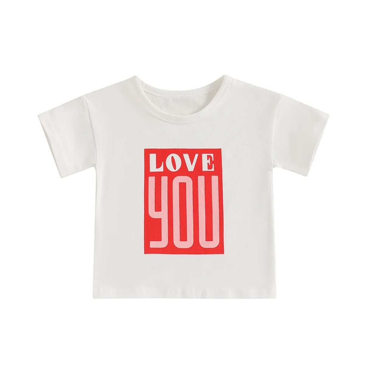 Toddler Casual Letter Print Tee with Round Neck Design Focusnorm - Kids's Tops
