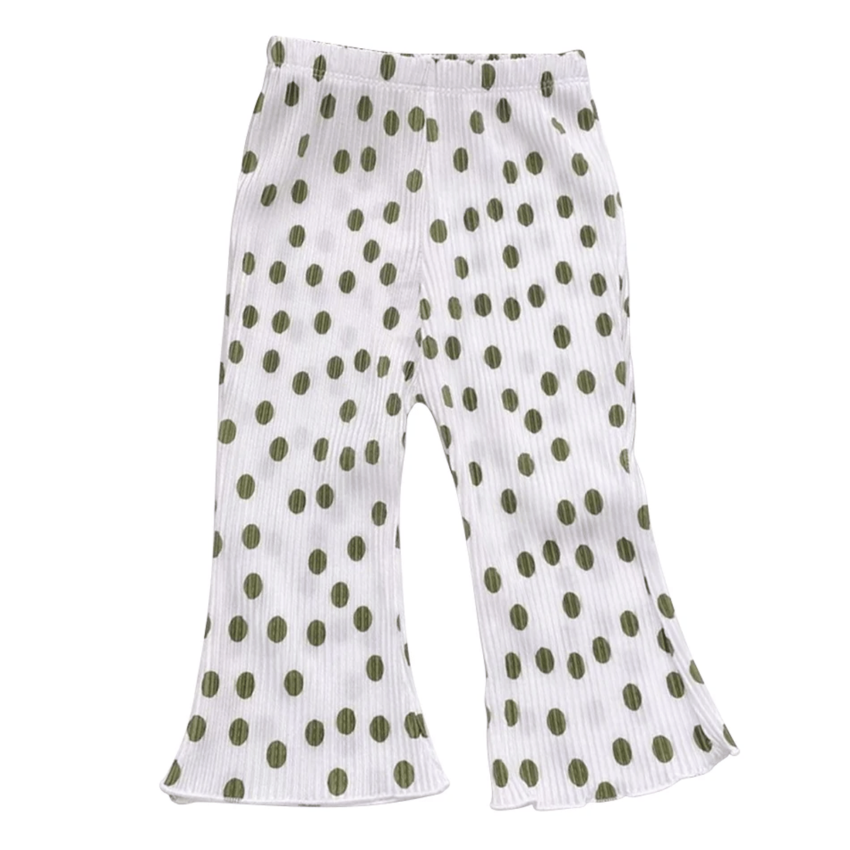 Lightweight Floral Bell Bottom Pants for Girls with Flared Hem