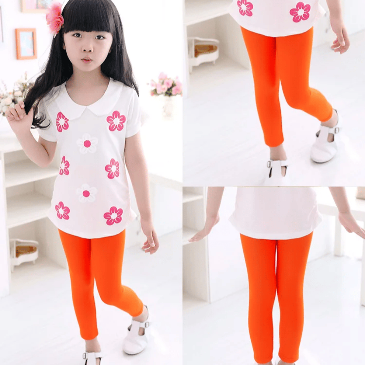 Everyday Stretchy Girls Leggings for Play, School, and Activity Everyday Stretchy Girls Leggings for Play, School, and Activity