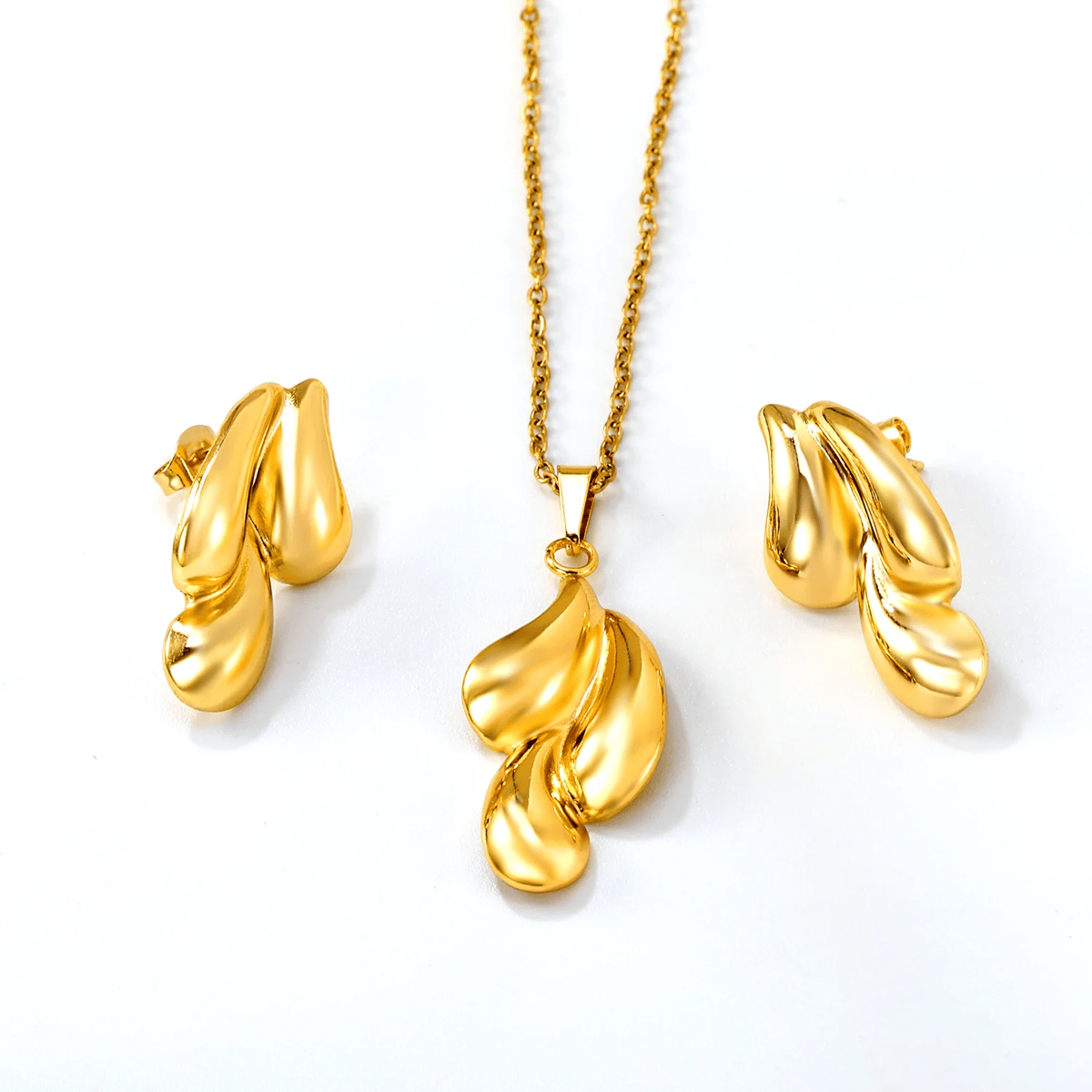 Elegant Teardrop Necklace and Earrings Set for Women Luxukisskids - Women's Sets