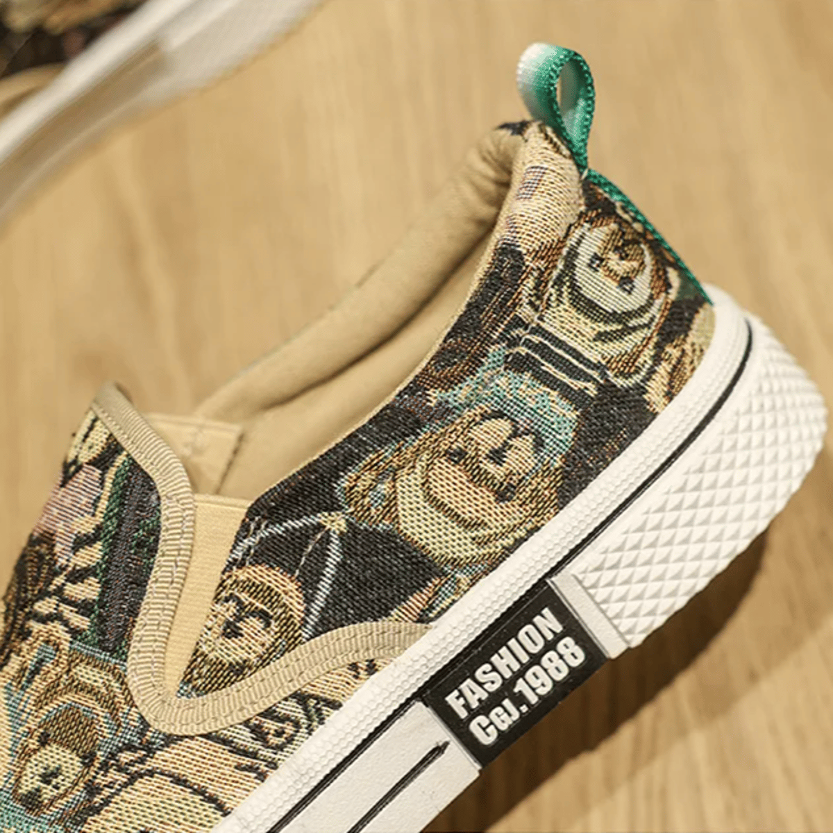 Men’s Embroidered Canvas Loafers Lightweight Breathable Summer Shoes Oein - Men's Loafers & Moccasins 4