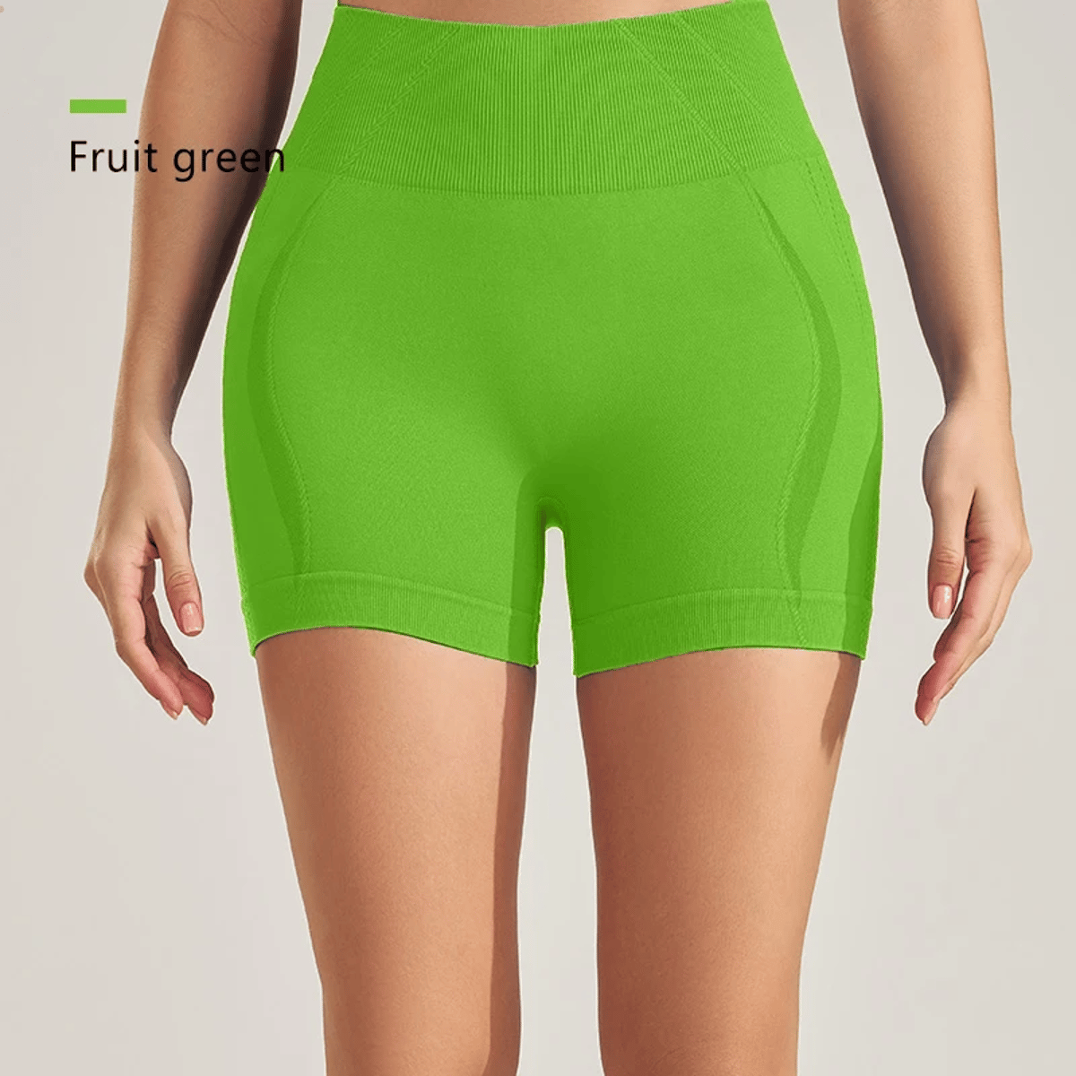 High-Waisted Seamless Yoga Shorts with Moisture-Wicking Comfort
