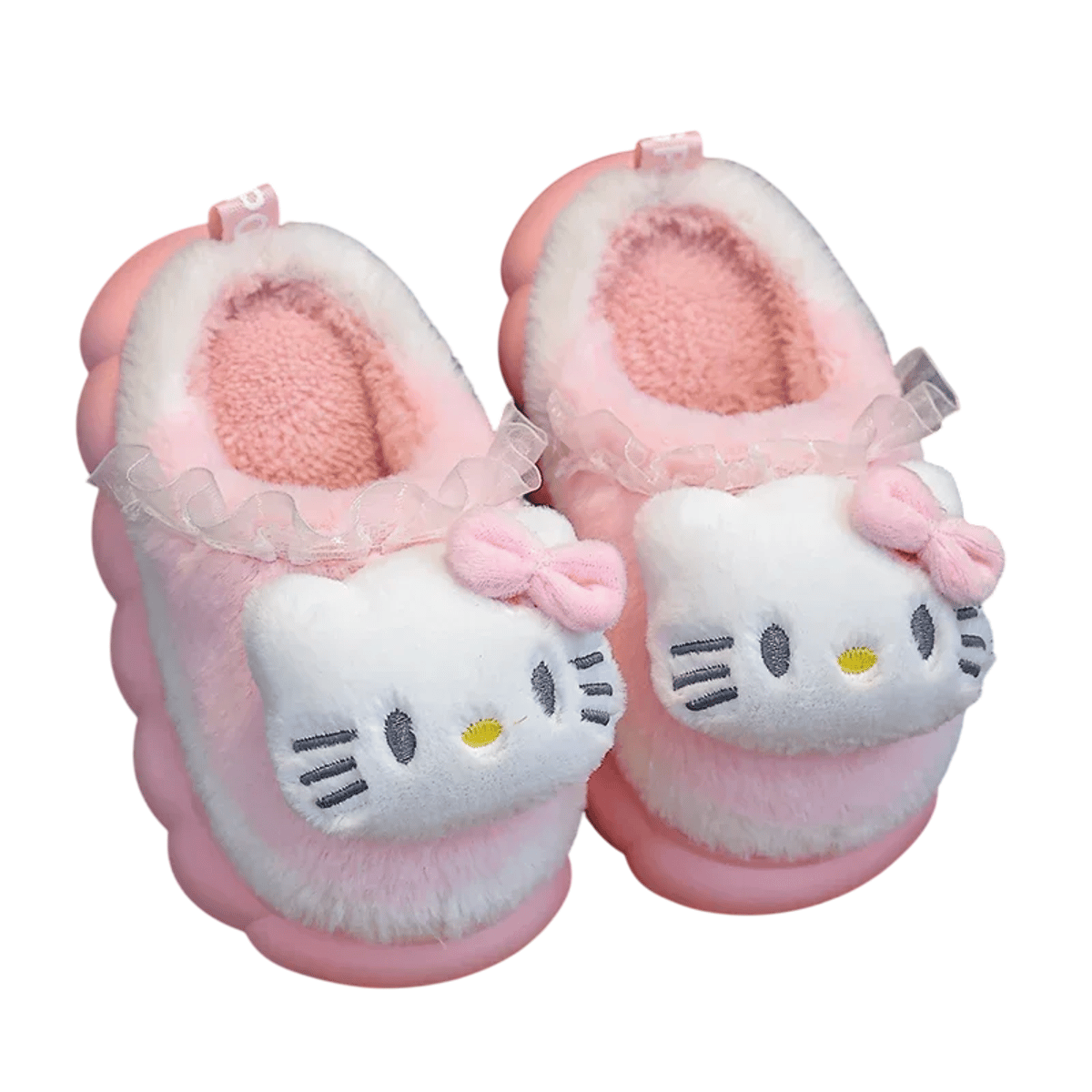 Warm Cartoon Mule Slippers for Kids and Teens Winter Indoor