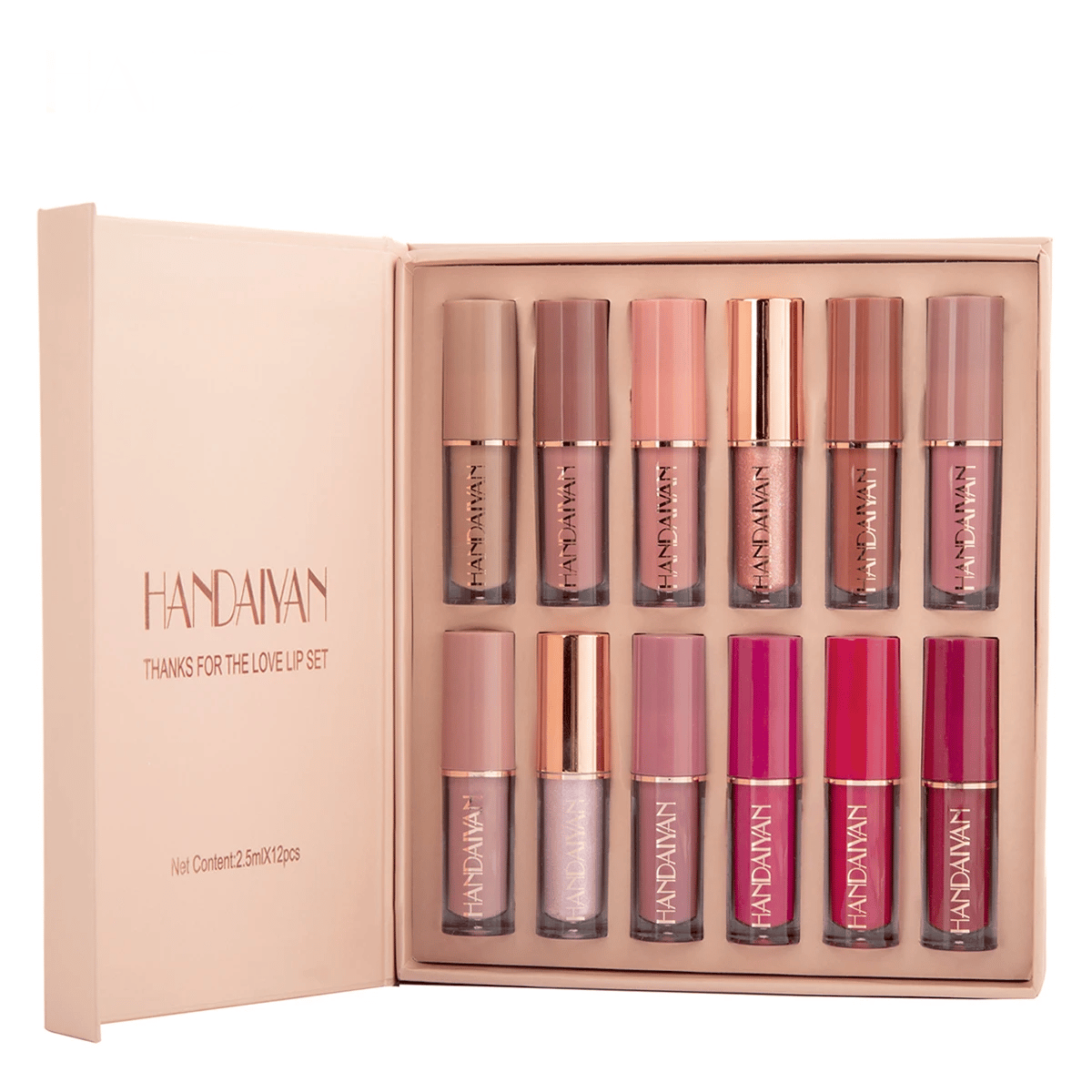 12-Color Velvet Matte Liquid Lipstick Gift Box Set Handaiyan - Women's Lips