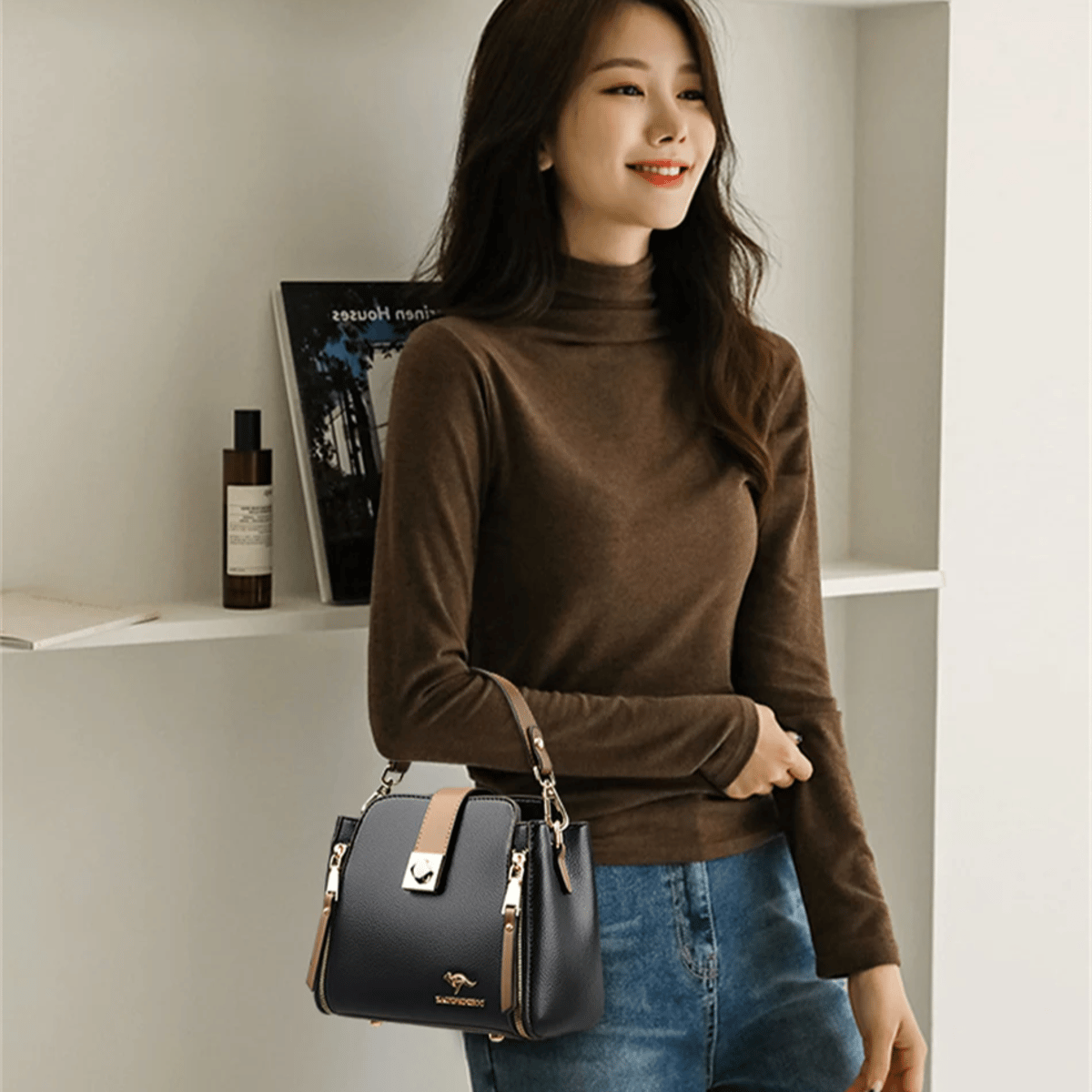 Luxury Soft Leather Handbag Women’s Shoulder Crossbody
