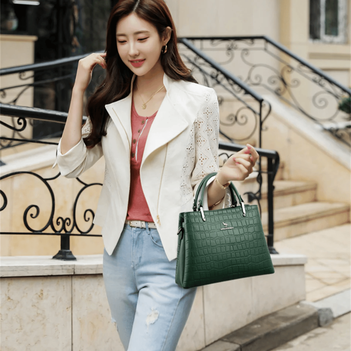 Elegant Genuine Leather Women’s Handbag Stylish Crossbody Shoulder Bag Elegant Genuine Leather Women’s Handbag Stylish Crossbody Shoulder Bag