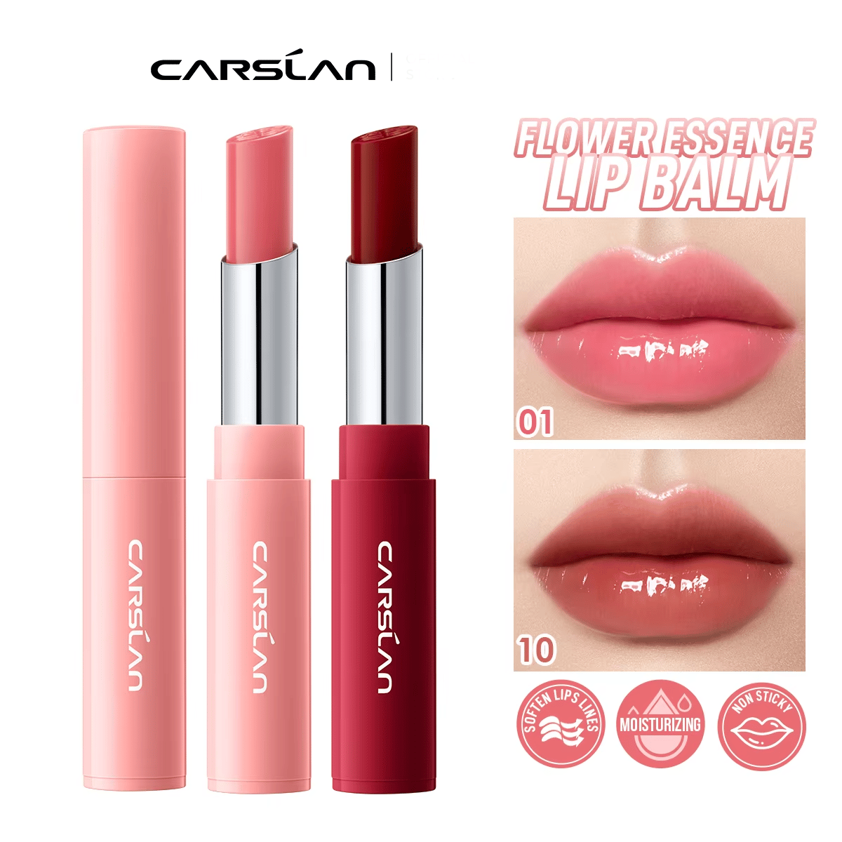 Moisturizing Flower Essence Lip Balm with Natural Gloss Finish Carslan - Women's Lips 1
