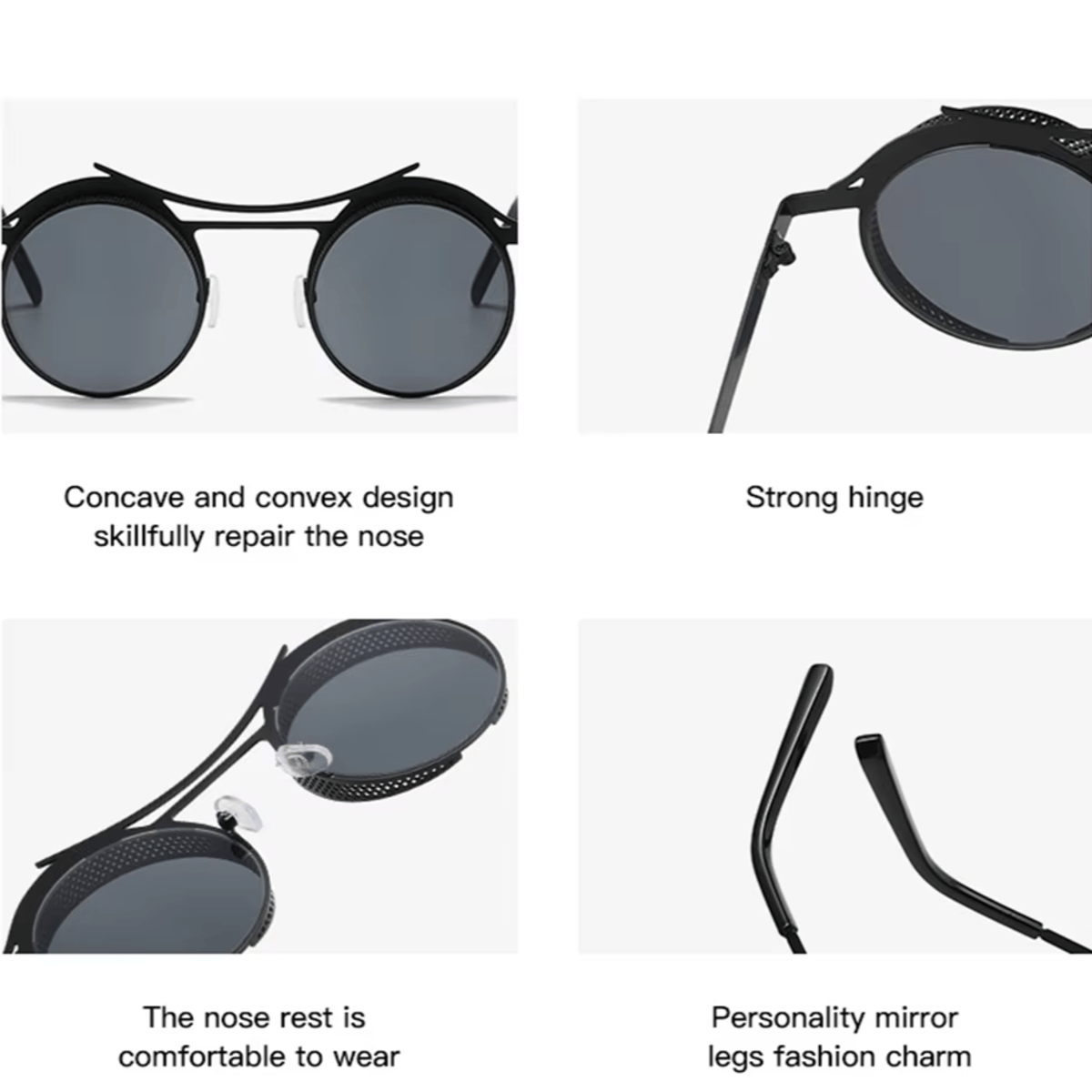 Vivibee - Men's Round Sunglasses 3