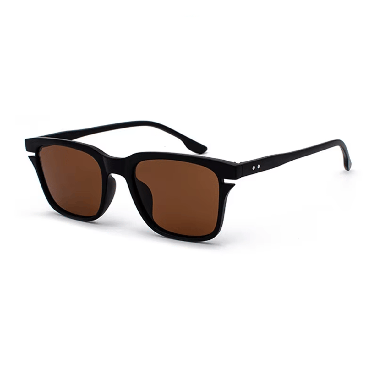 Retro Small Square Polarized Sunglasses with UV400 Protection Vivibee - Men's Square Sunglasses