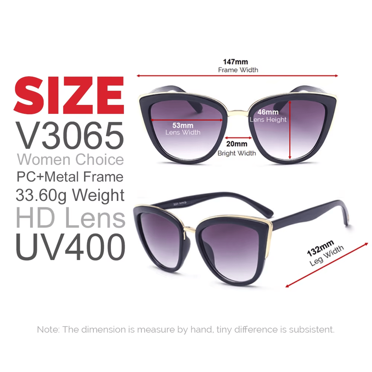 Vivibee - Women's Cat Eye Sunglasses 4