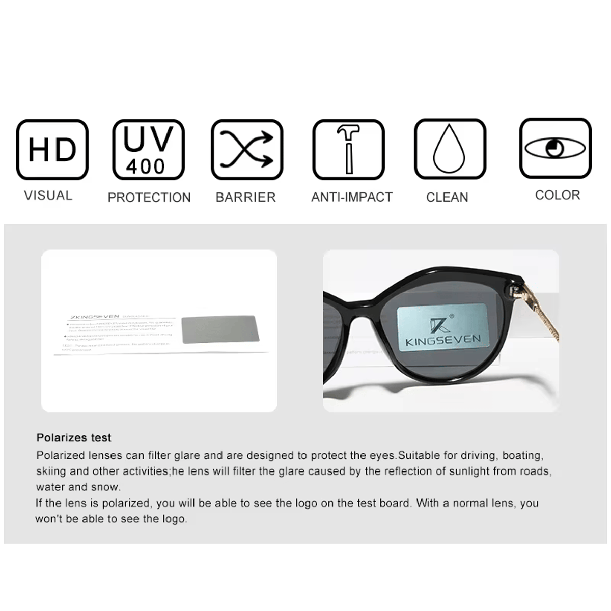 Kingseven - Women's Cat Eye Sunglasses 3