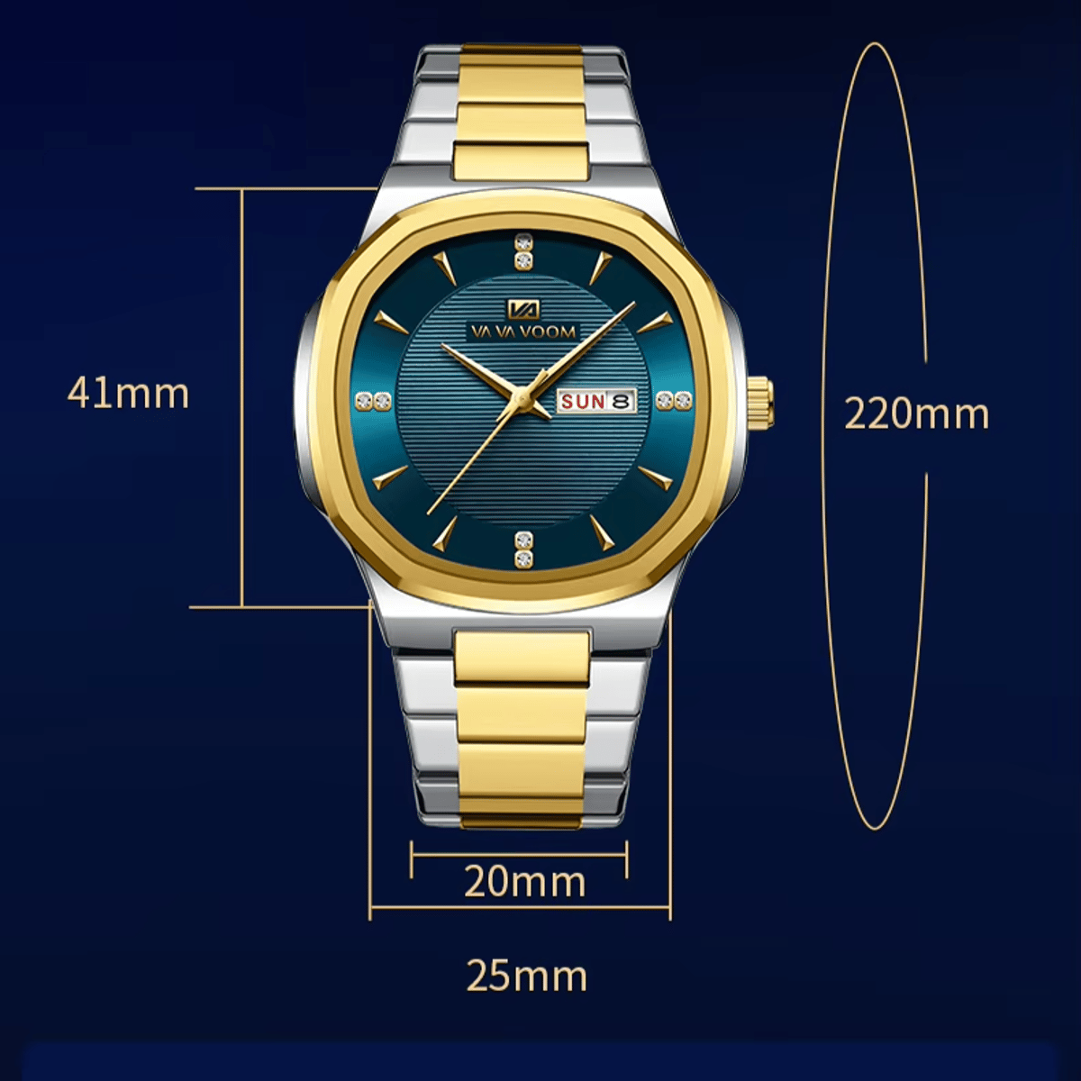 Men’s Luxury Quartz Watch with Oval Rhinestone Dial & Calendar Men’s Luxury Quartz Watch with Oval Rhinestone Dial & Calendar