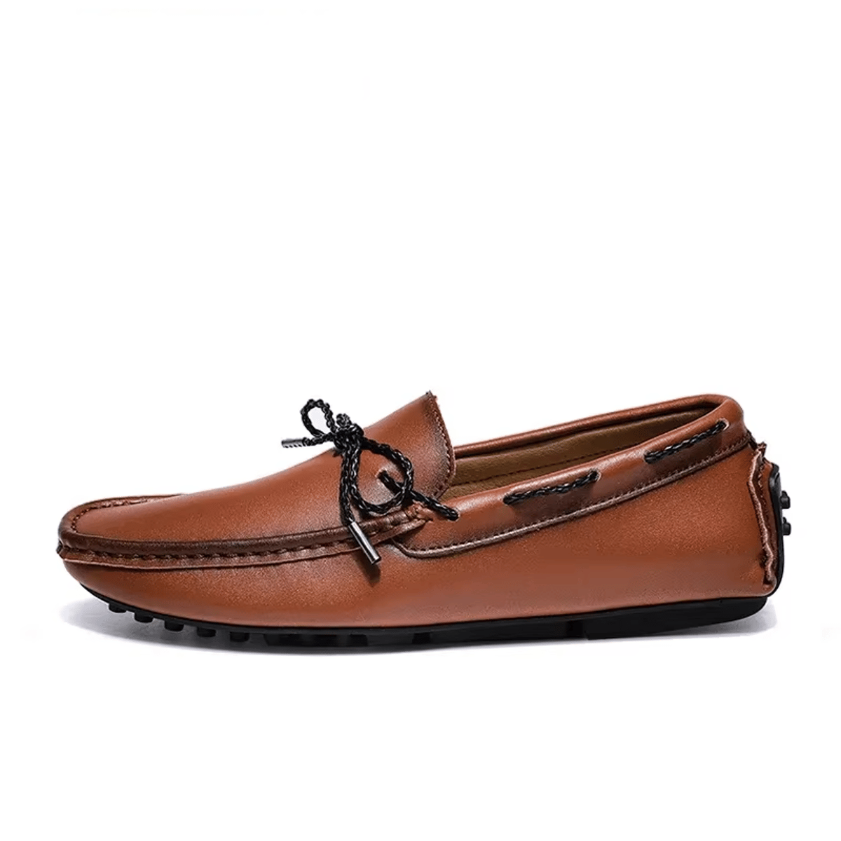 Classic Split Leather Loafers for Men Slip-On Casual Comfort