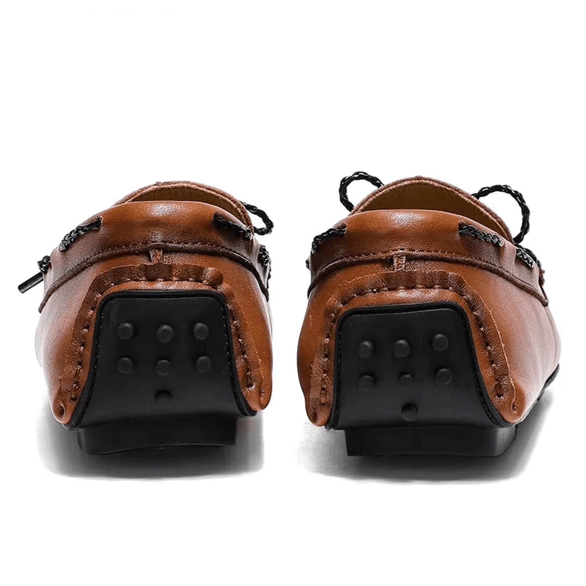 Classic Split Leather Loafers for Men Slip-On Casual Comfort