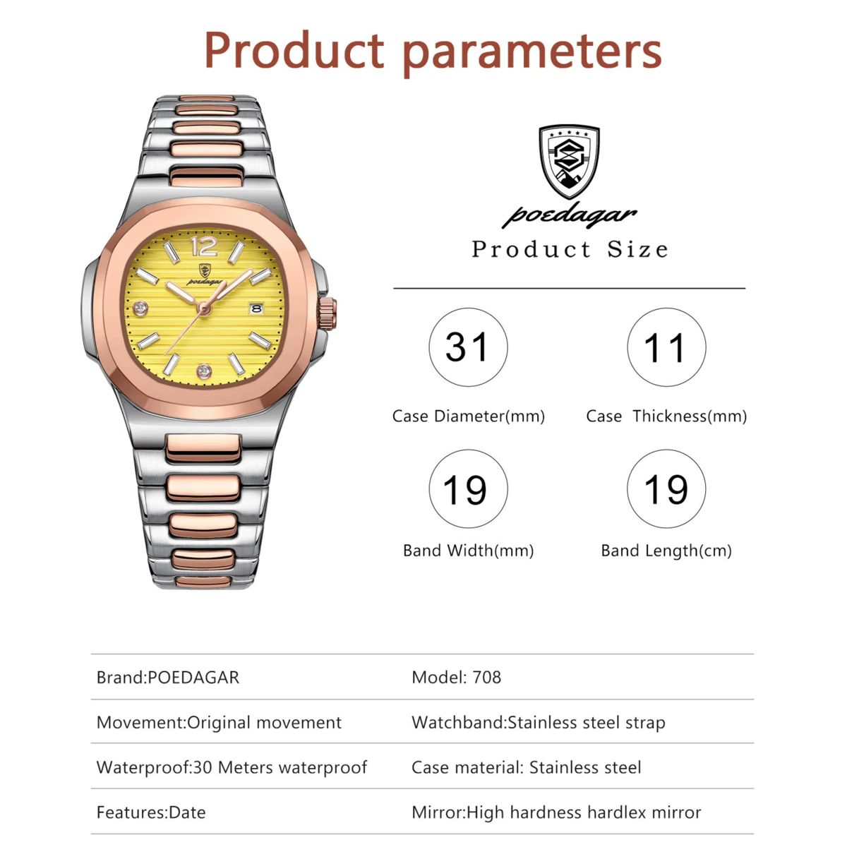 Poedagar - Women's Dress Watches 5