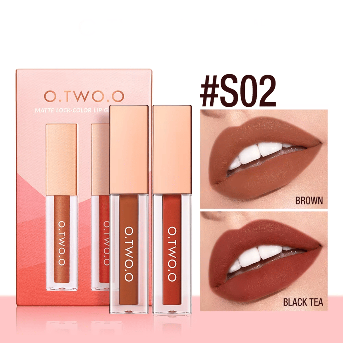 Matte Longwear Lipstick Duo with Waterproof Velvet Finish O.TWO.O - Women's Lips