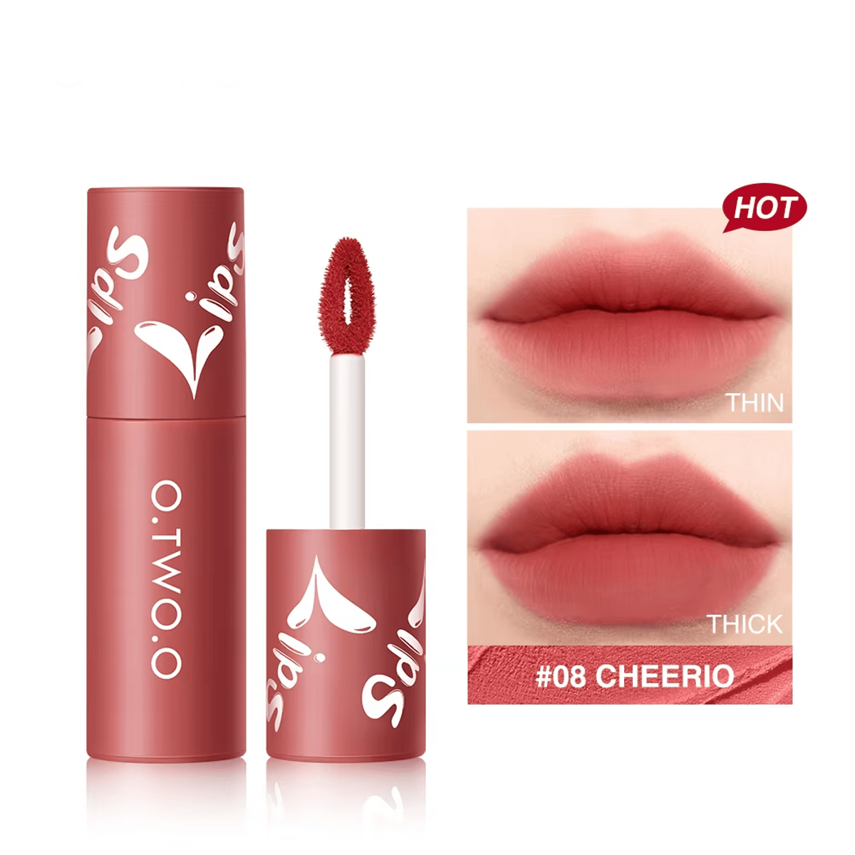 Velvet Matte Liquid Lipstick with Smooth, Lightweight Long-Lasting Wear O.TWO.O - Women's Lips