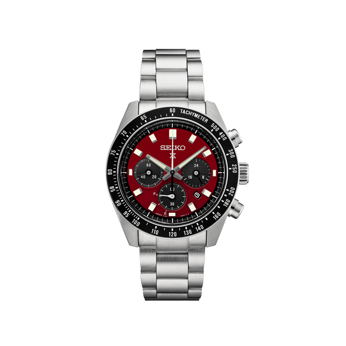 Seiko Prospex Speedtimer Solar Chronograph Red Dial Watch SSC927 Seiko - Men's Dress Watches