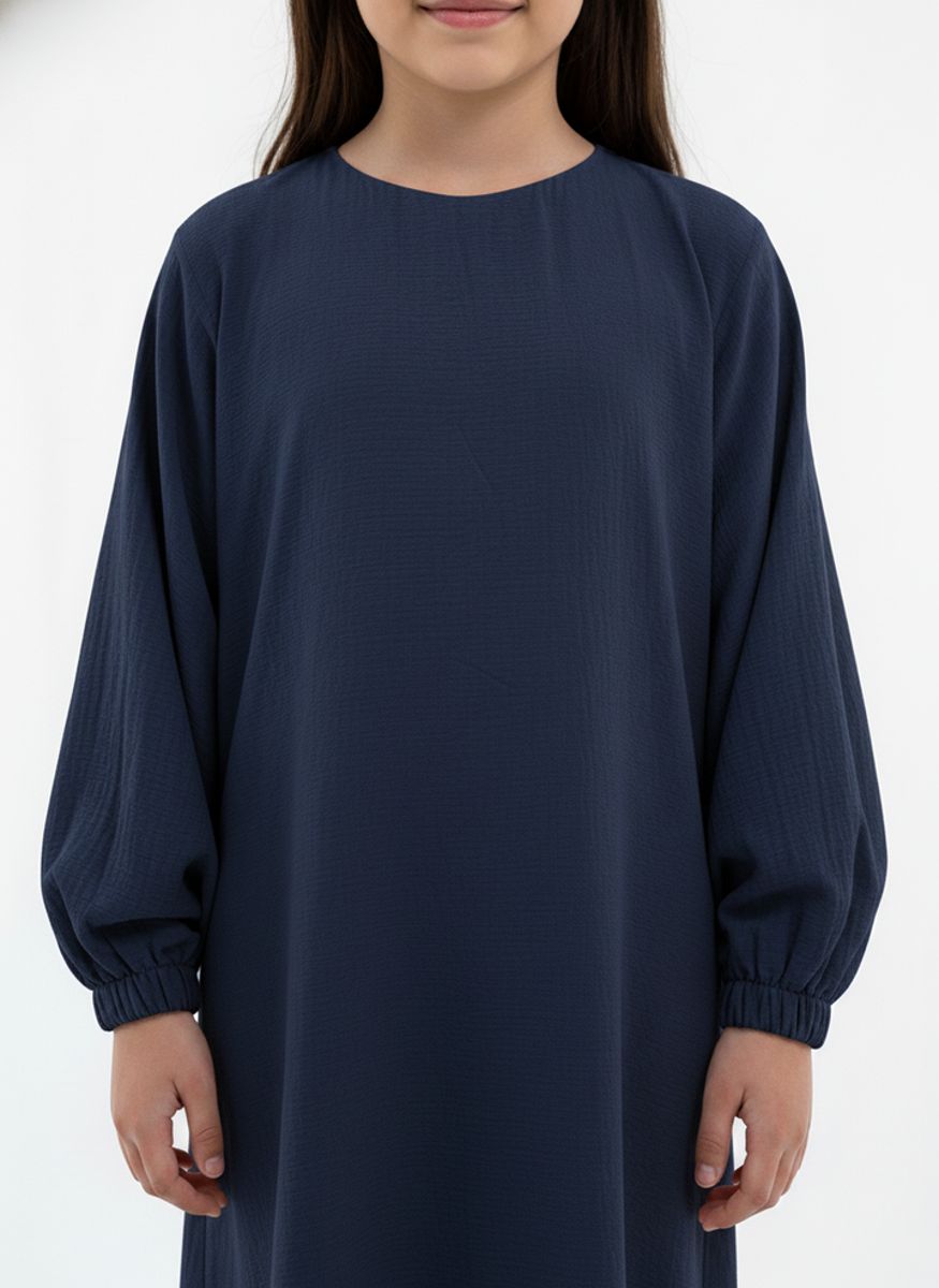 Kids Harir Maqsood Prayer Abaya I Midnight Navy Msquare Fashion - Kids's Abayas 2