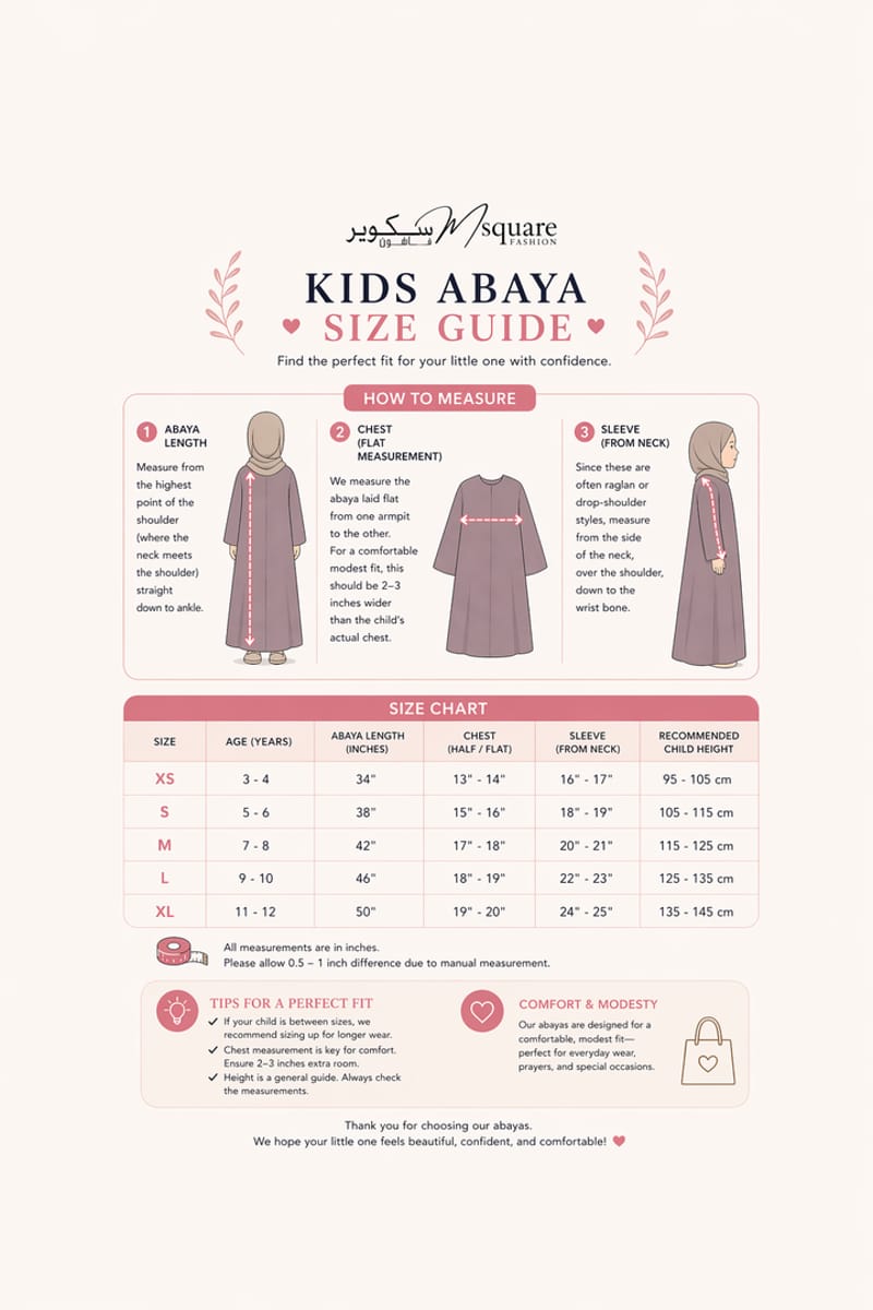 Kids Harir Maqsood Prayer Abaya I Midnight Navy Msquare Fashion - Kids's Abayas 4