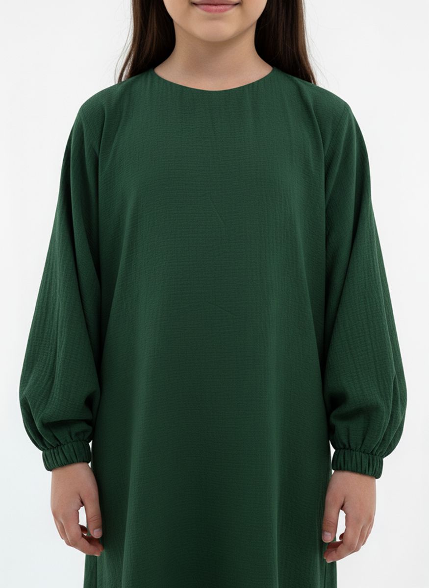 Kids Harir Maqsood Prayer Abaya I Green Msquare Fashion - Kids's Abayas 2
