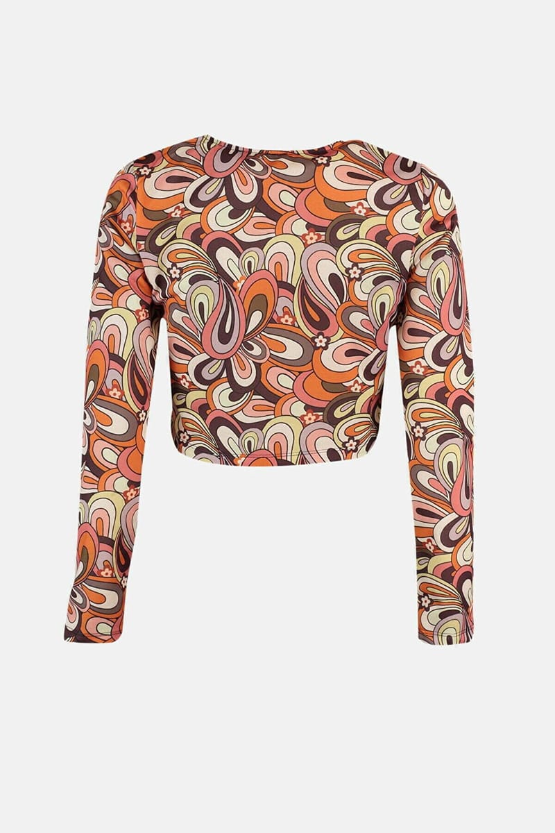 Printed Cropped Jacket - Casual Jackets 34