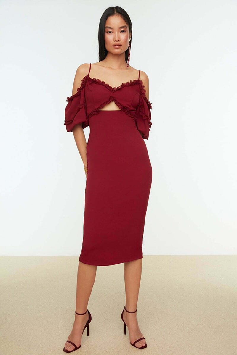 12_org_zoom.jpg Damson Collar Detailed Dress - Party Dresses 26