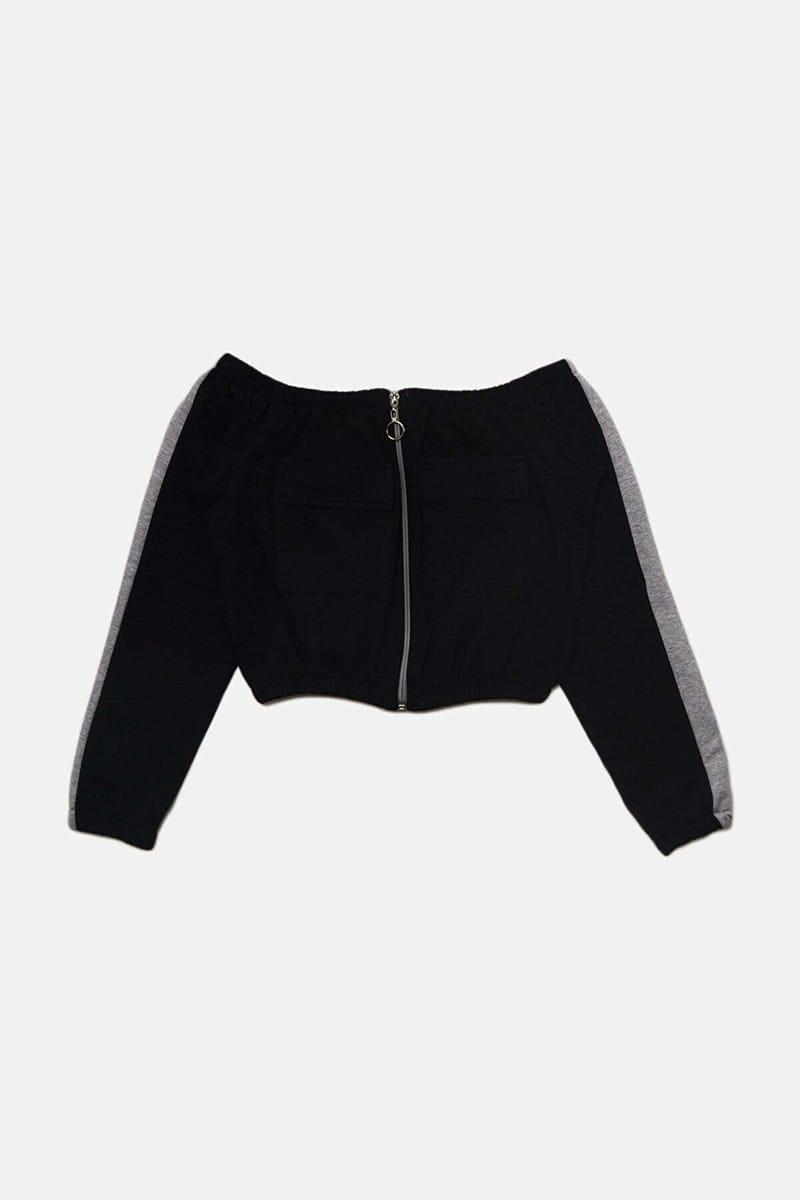 1_org_zoom Bardot Zip Detail Sweatshirt - Sweatshirts 50