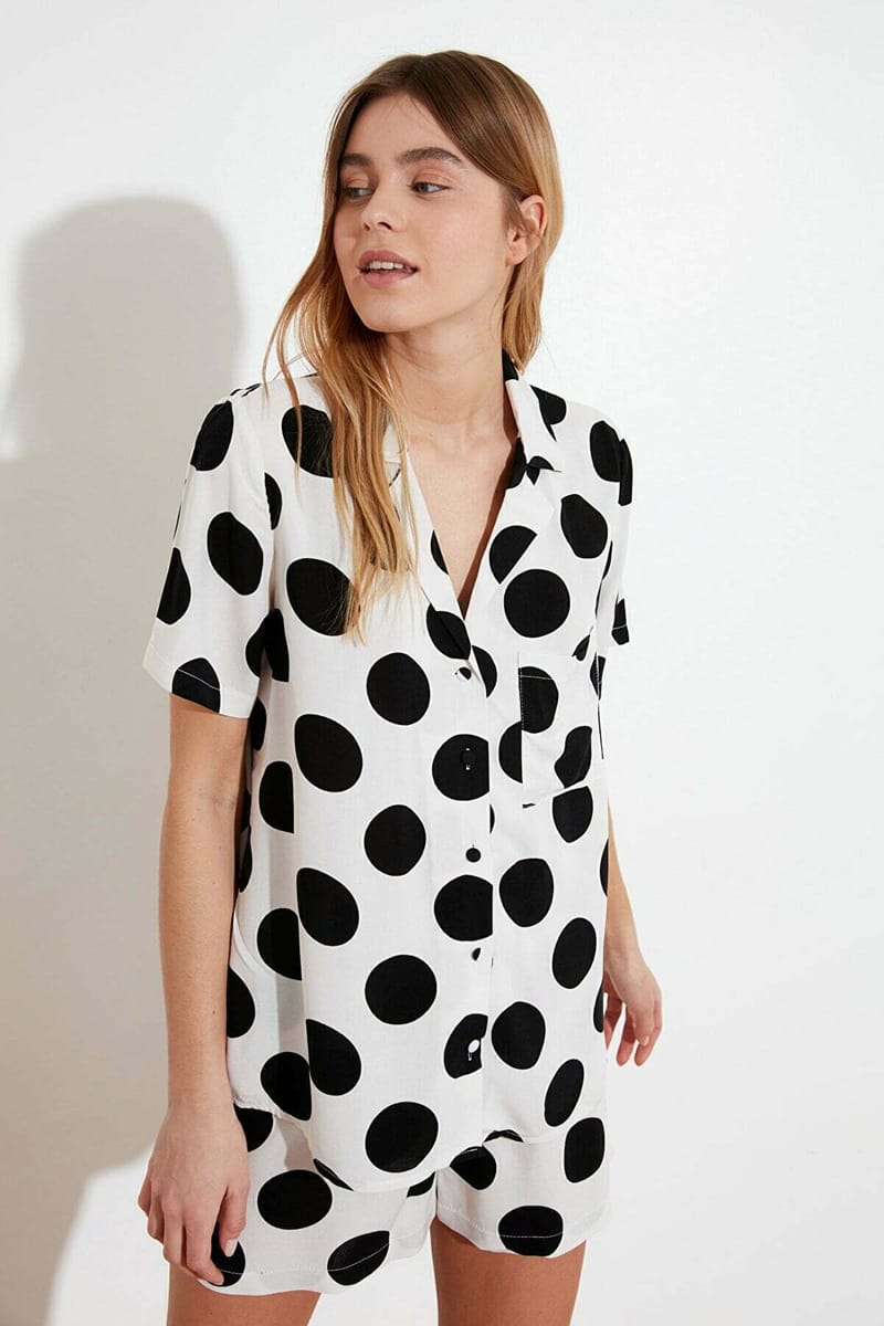 Women's Polka Dot Shorts Set - Co-ord Sets 25