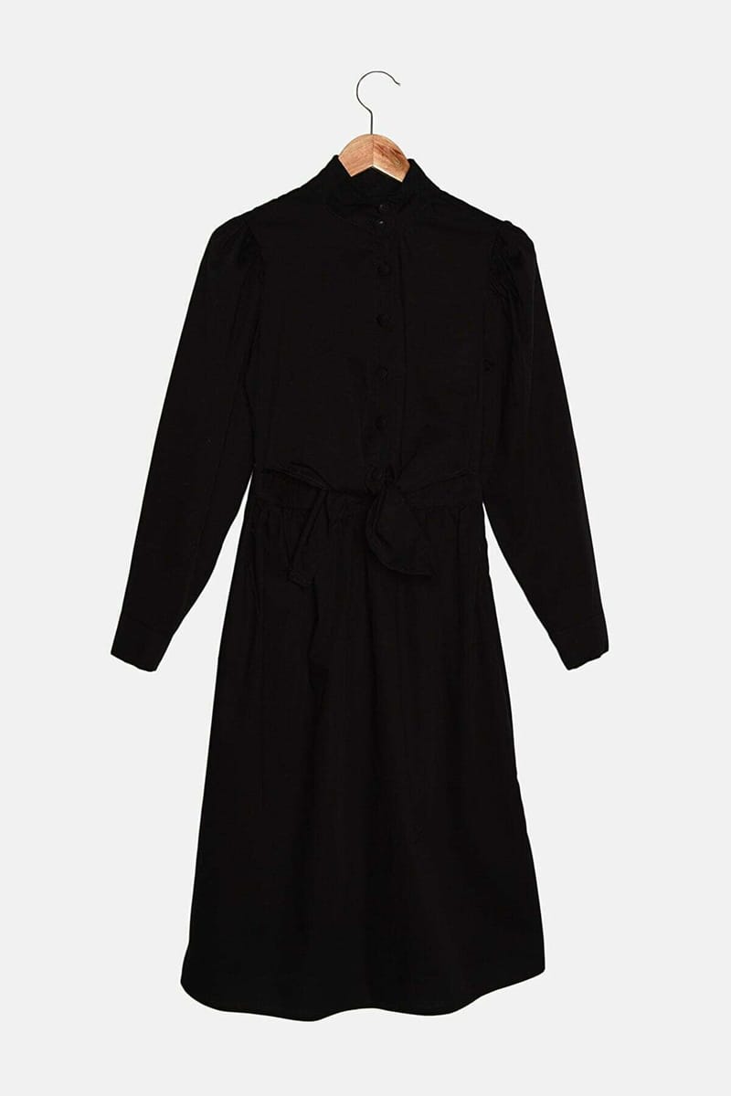 1_org_zoom Cut Out Tie Detail Dress - Midi Dresses 32