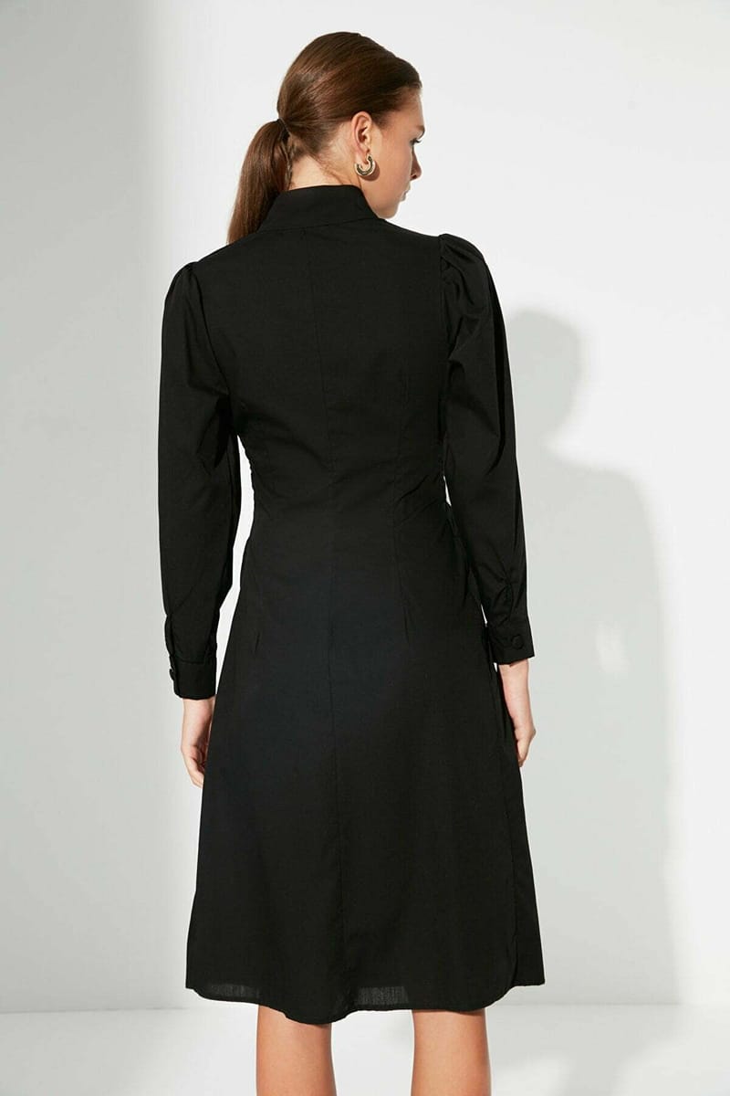 1_org_zoom Cut Out Tie Detail Dress - Midi Dresses 34