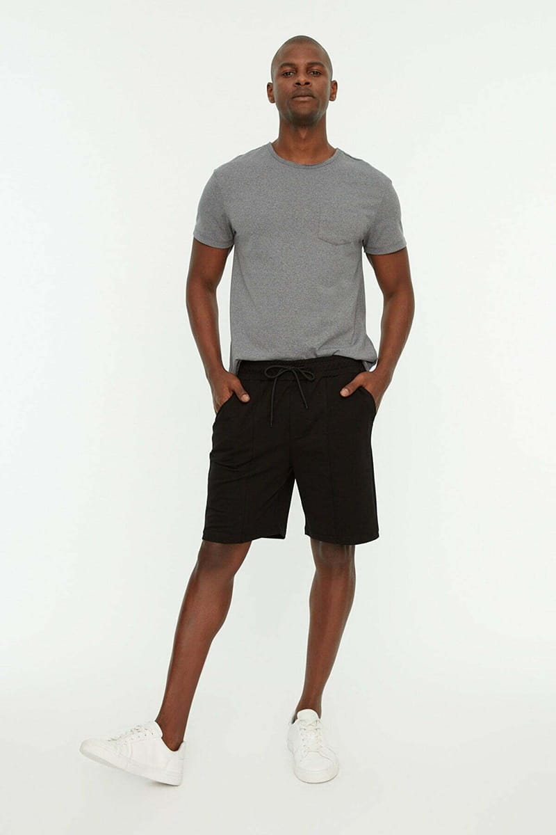 Black Mid Waist Midi Shorts - Casual Shorts 20