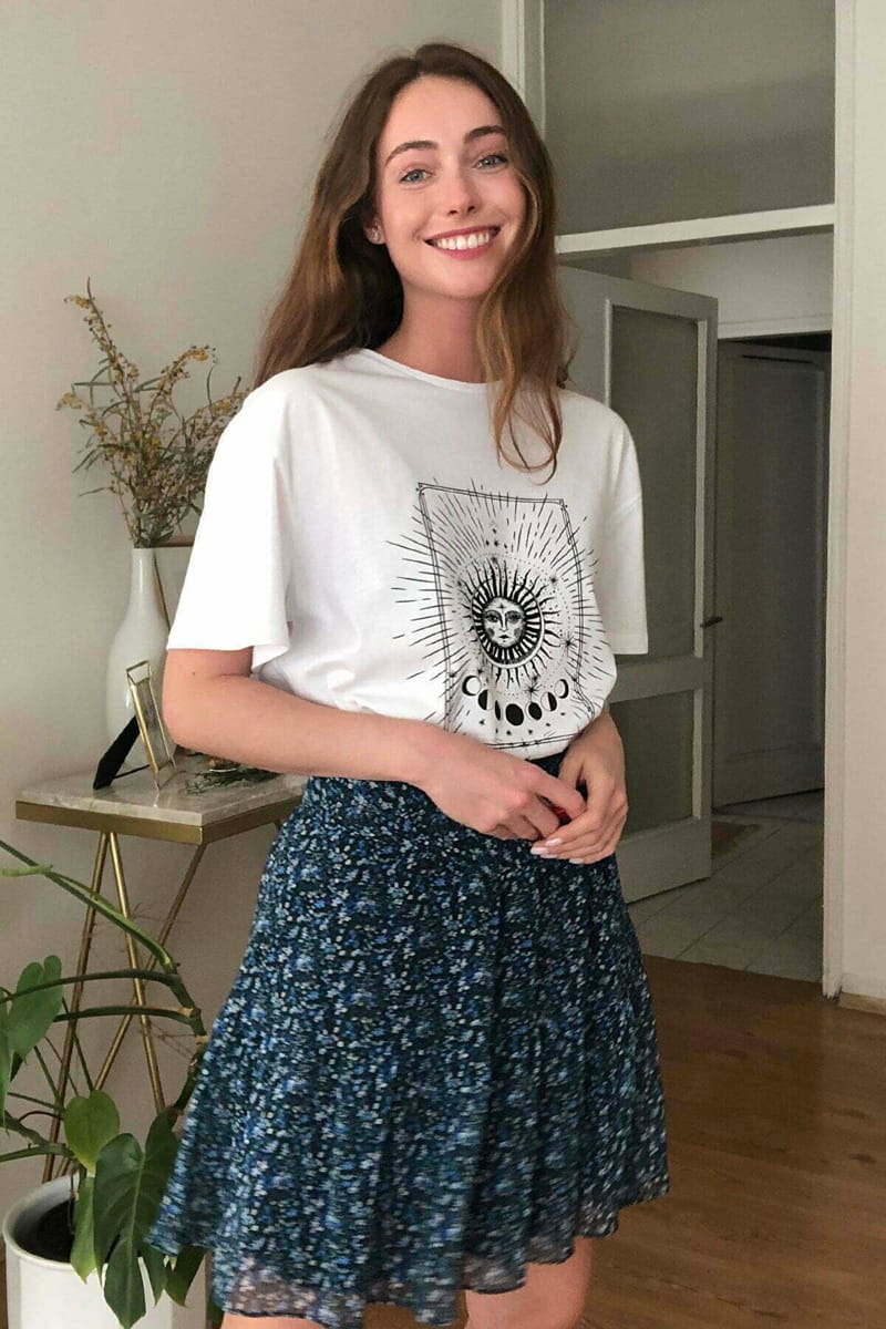 Floral Print Mini Skirt - Mini Skirts 42
