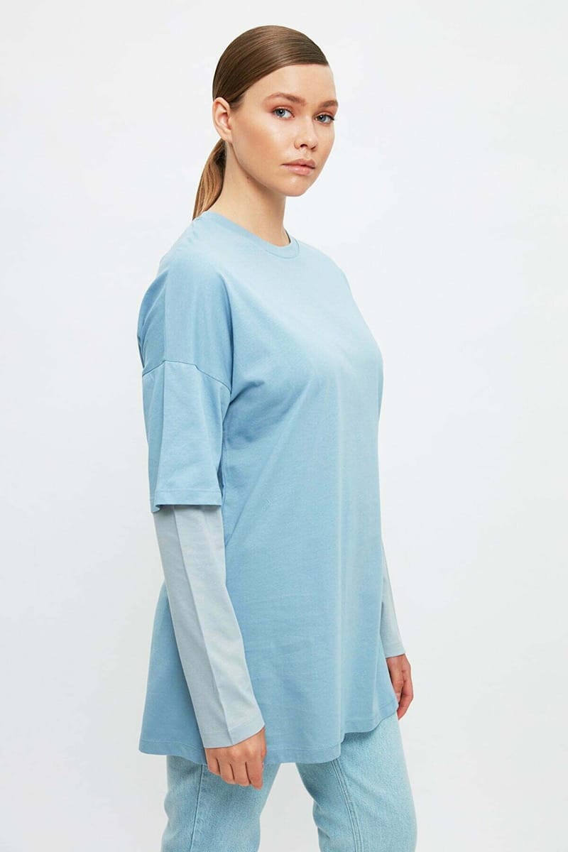 2_org_zoom-244.jpg Crew Neck Double Sleeve Detail Tunic - Tunics 22