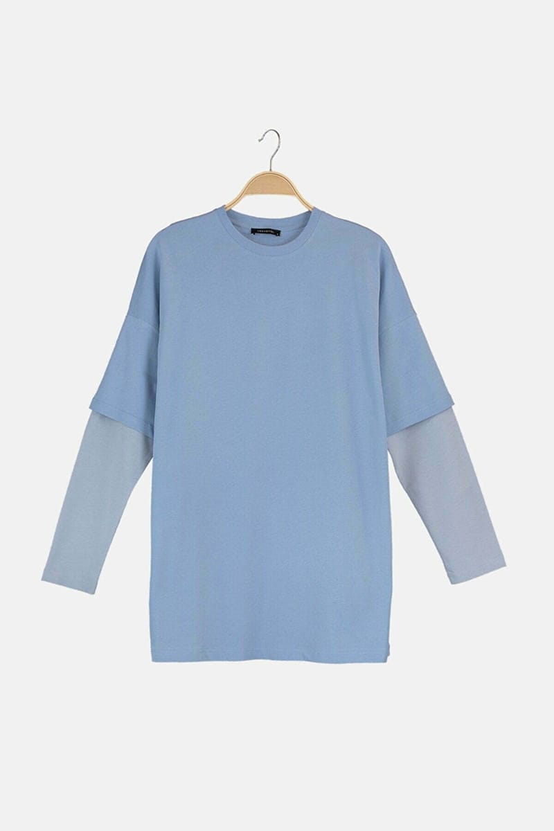 2_org_zoom-245.jpg Crew Neck Double Sleeve Detail Tunic - Tunics 26