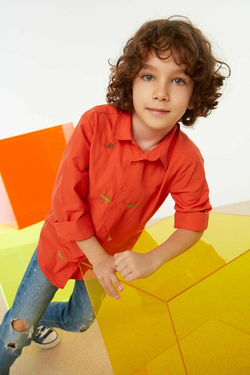 Embroide Boy's Woven Shirt - Casual Shirts 54