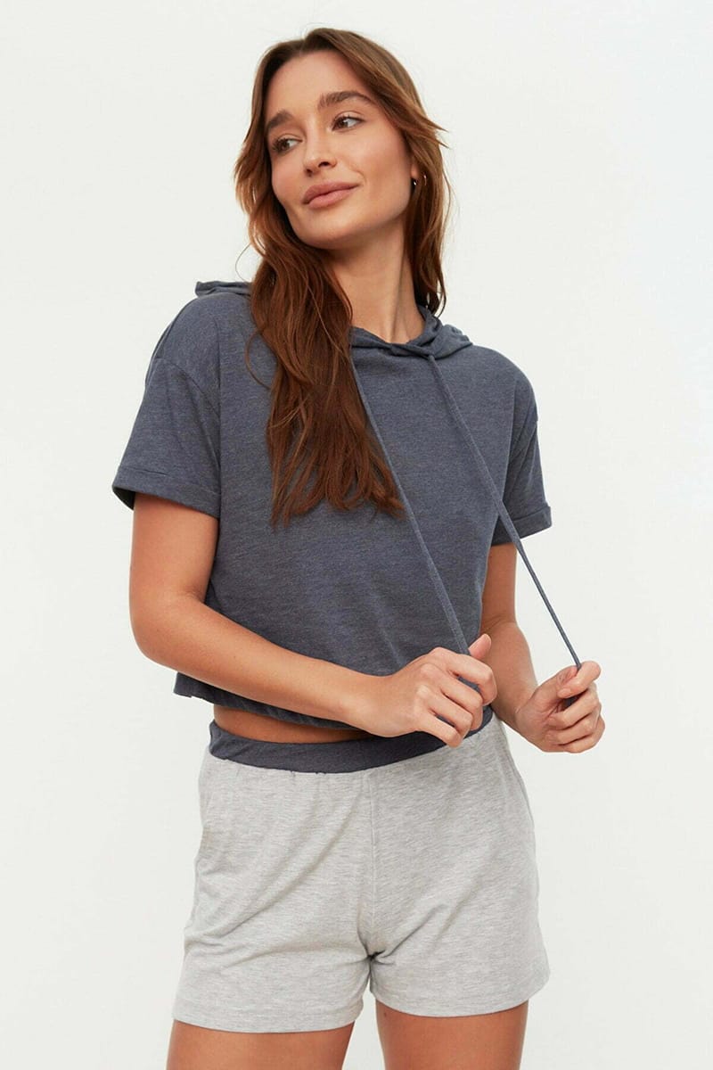 Hooded T-Shirt & Short Women's Set - Co-ord Sets 24