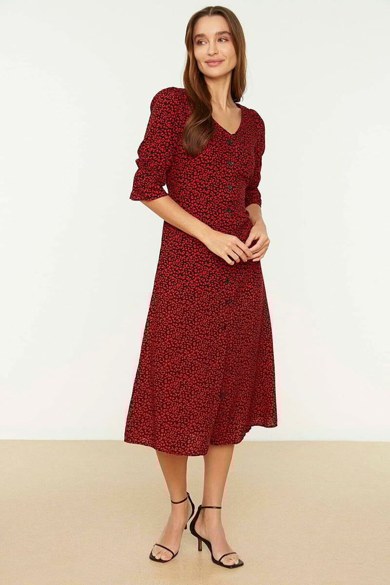 Printed Shirt Dress - Midi Dresses 20