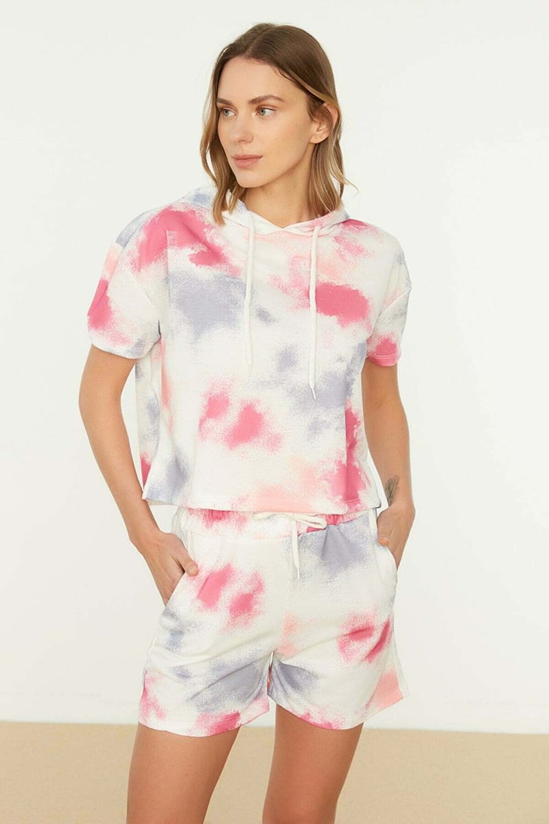 Tie Dye Hoodie & Shorts Set - Co-ord Sets 15