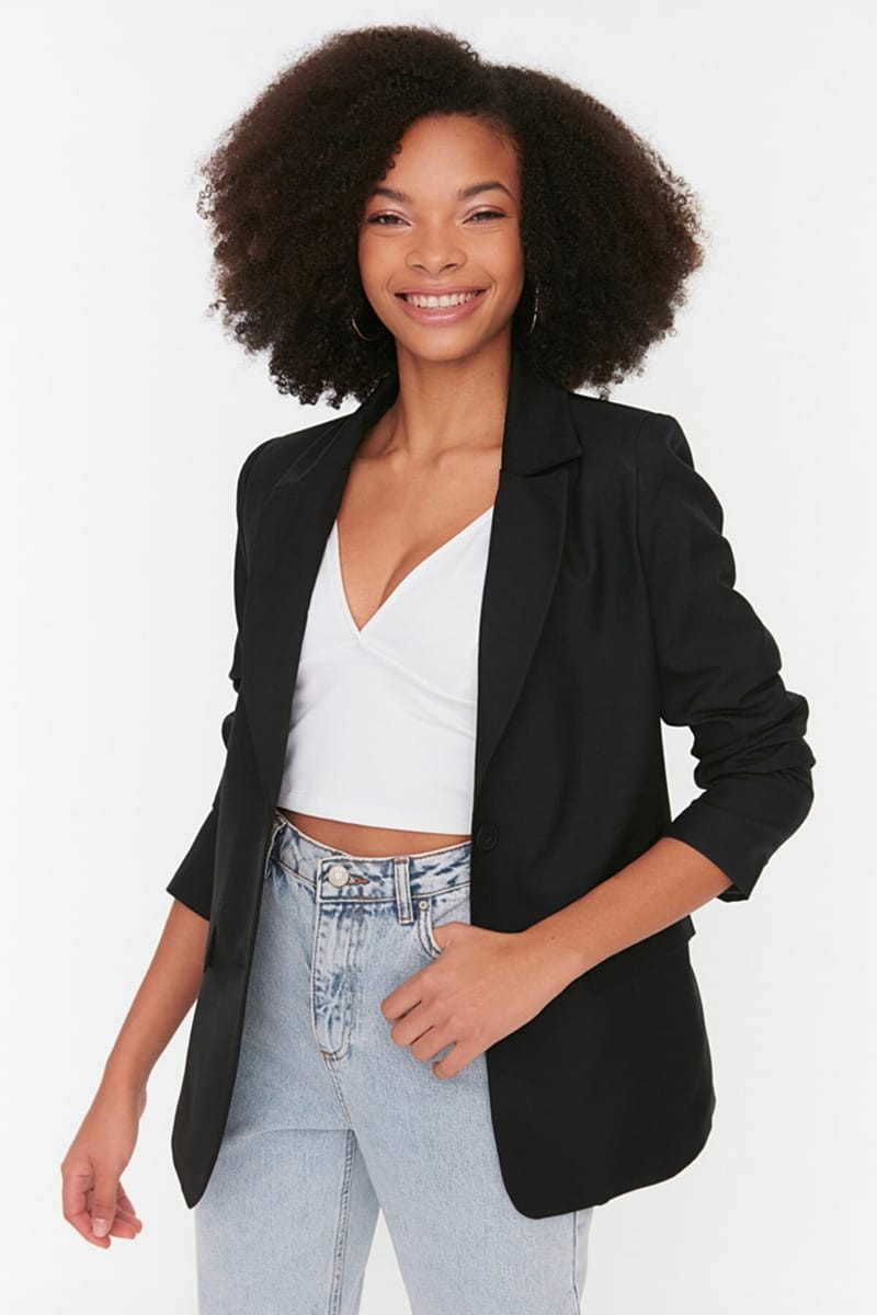 Single Breasted Blazer Jacket - Blazers & Coats 21