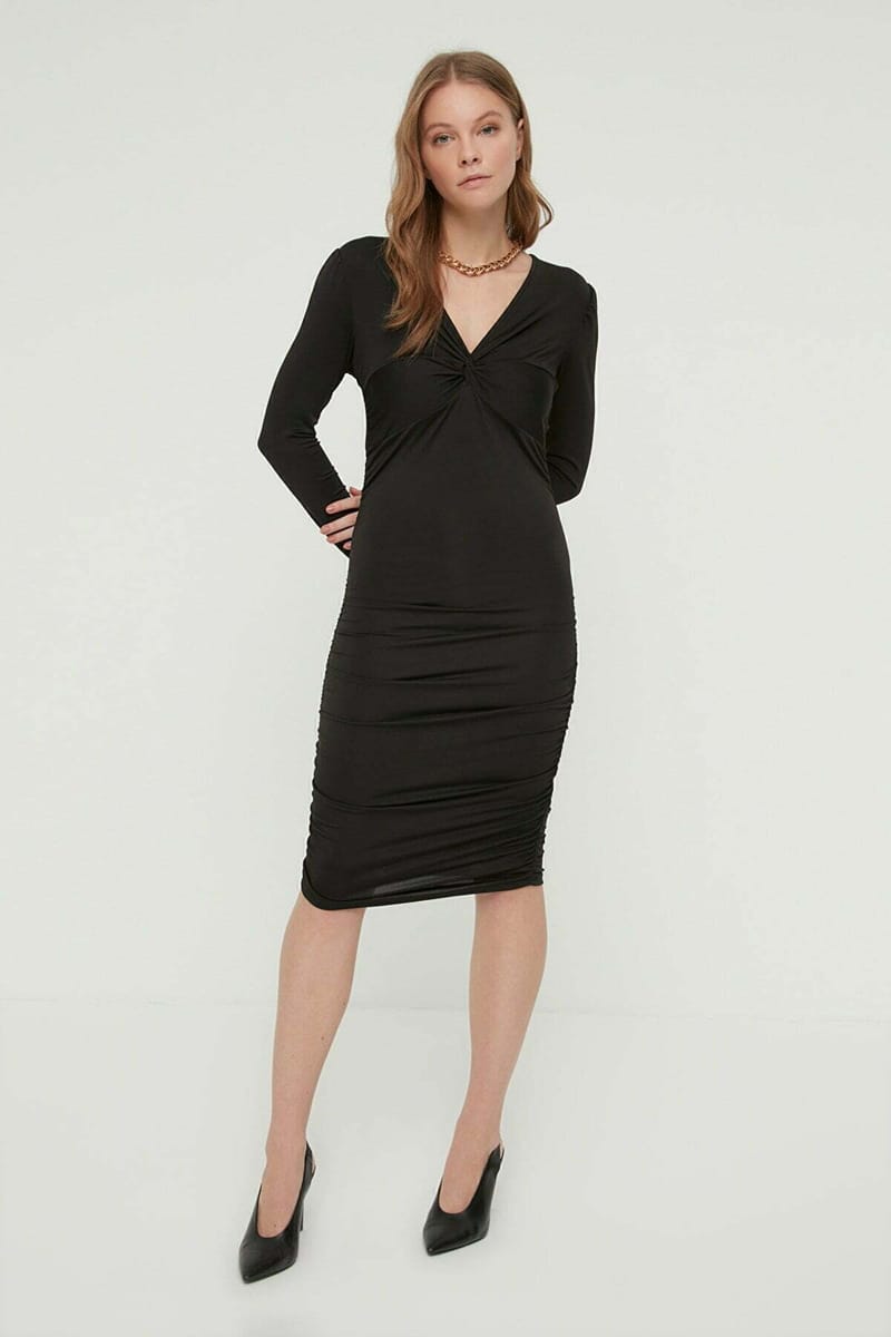 Knitted Bodycon Women's Dress - Midi Dresses 15