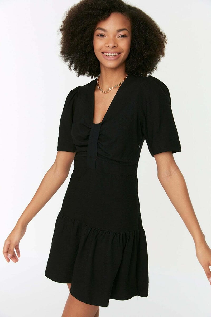 2_org_zoom V-Neck Tiered Women's Dress - Mini Dresses 20