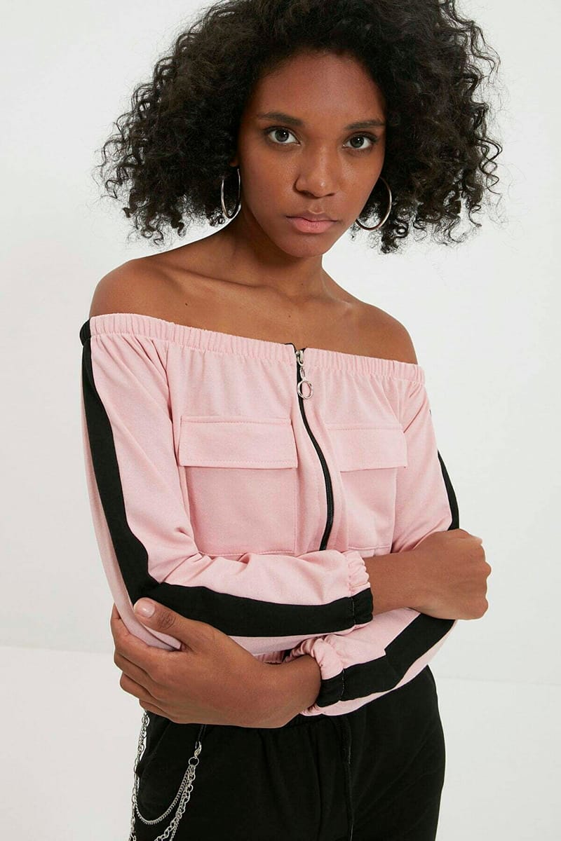 Bardot Zip Detail Sweatshirt - Sweatshirts 82