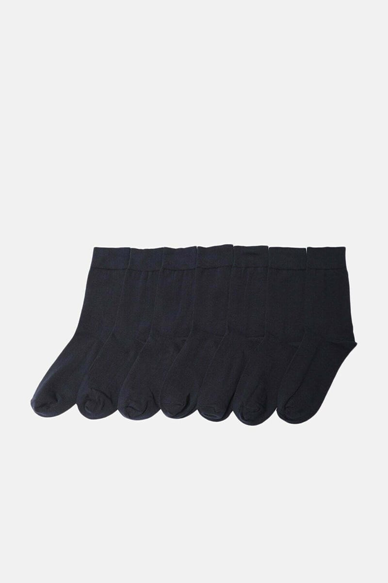 Pack Of 7 Solid Ankle Socks - Socks 2