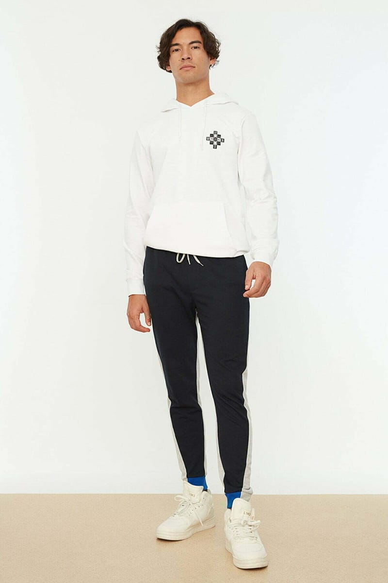 Color Block Cuffed Sweatpants - Sweatpants 24
