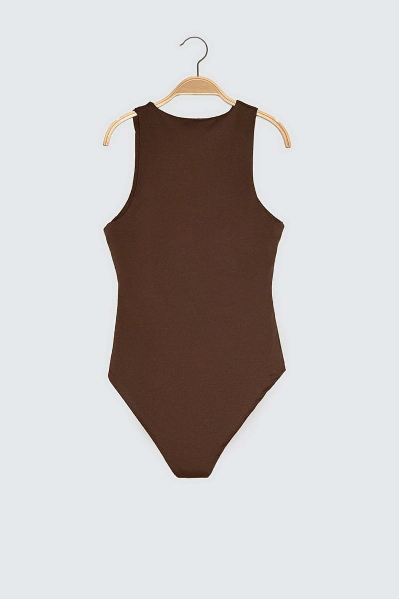Crew Neck Knitted Body - Sleeveless Tops 50